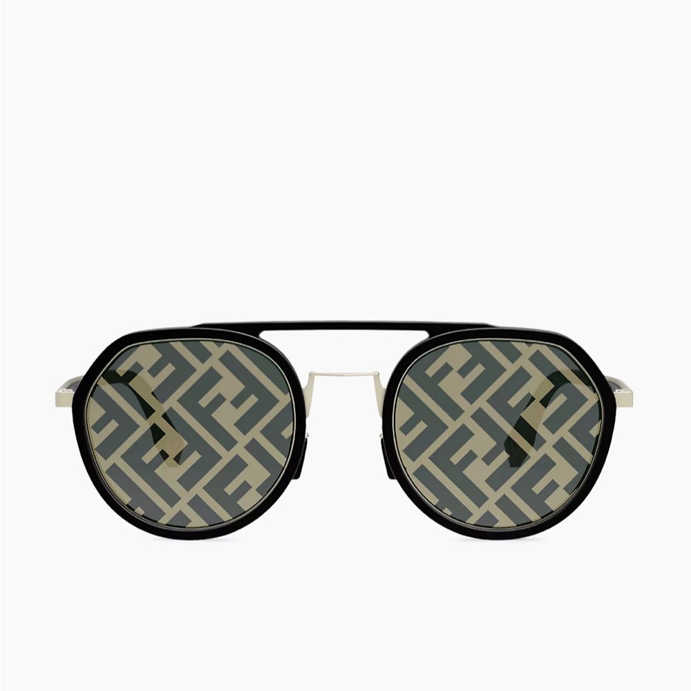 💯- New Authentic Fendi Pattern Pilot Men's Sunglasses FE40040U 02C 51. - Picture 5 of 16